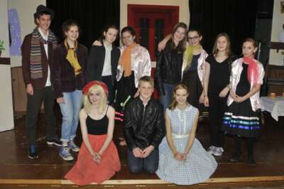 The cast of the 2014 SBADS youth performance of 'The Amazing Dr What'
